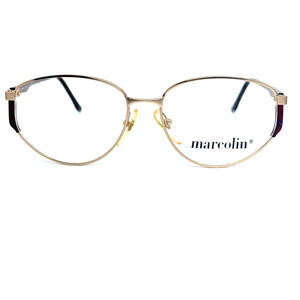 MARCOLIN Eyeglasses Frames Gold Red Womens Mod 7052 50-16-135‎ H14378